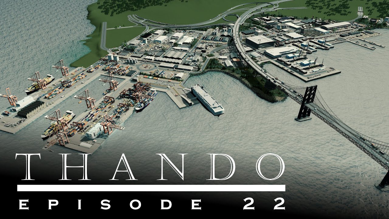 Industrial cargo dock area - Cities Skylines: Thando [22]