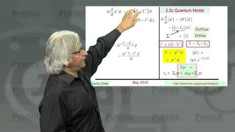 nanoHUB-U Fundamentals of Nanoelectronics B L2.3: Contacting Schrodinger: Quantum Model