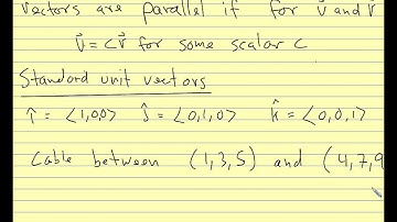 Calc II 11.2 Vectors in Space