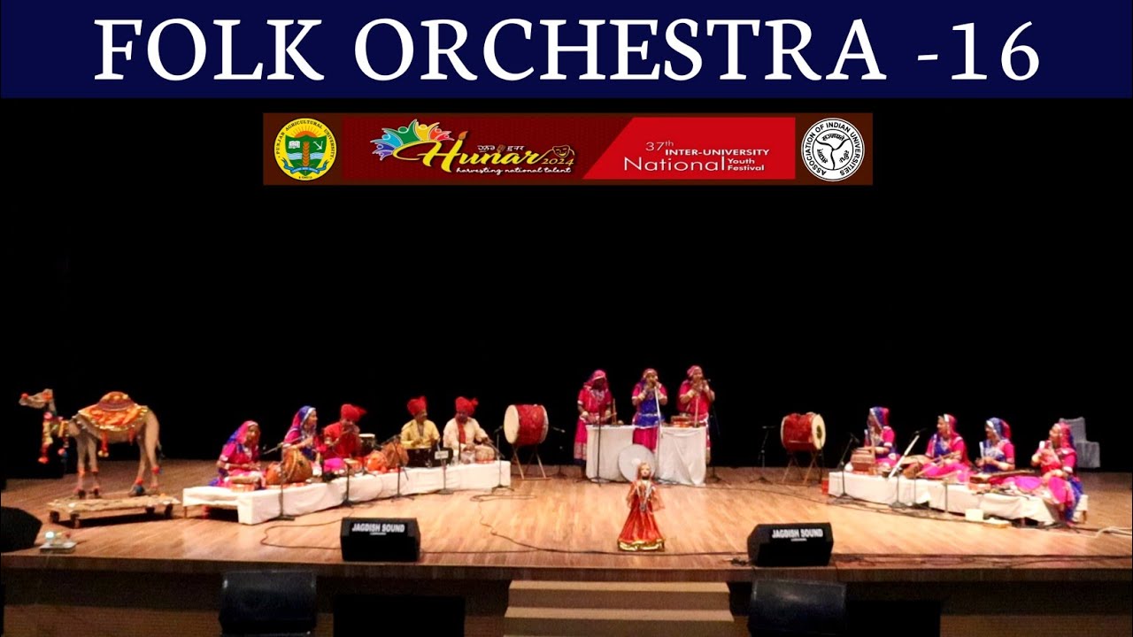 वनस्थली विद्यापीठ जयपुर Folk Orchestra by Banasthali Vidyapeeth students | National youth festival
