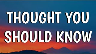 Luke Combs - Thought You Should Know (Lyrics) Morgan Wallen Cover