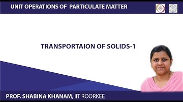 Transportaion of solids-1