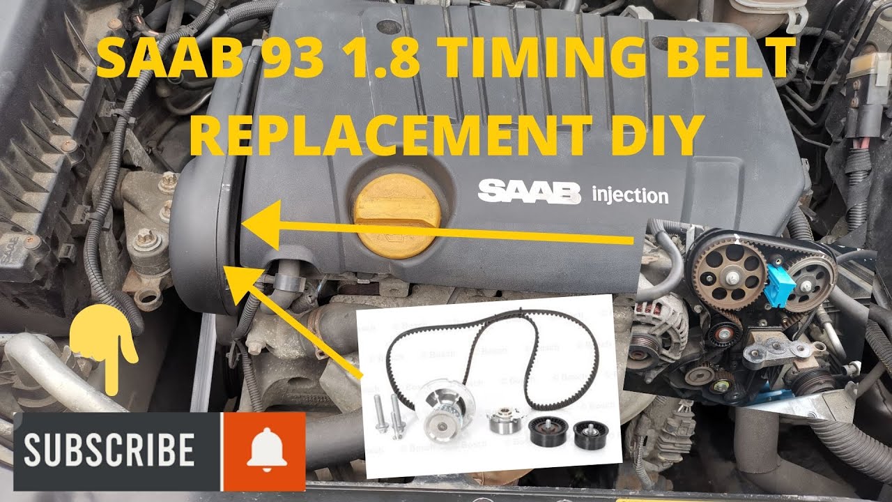 HOW TO DIY timing belt replacement on SAAB 93 - YouTube