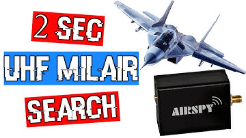How to use Frequency Scanner to Search UHF MilAir in 2.3 seconds in SDR# using AirSpy R2