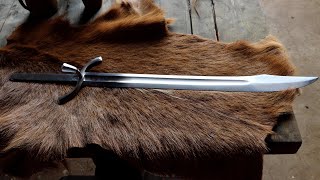 Forging a messer sword, part 3,  forging the guard.