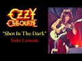 Ozzy Osbourne Shot In The Dark Solo Lesson