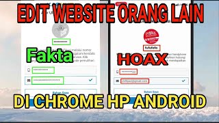 cara inspect element di website orang lain pakai chrome android