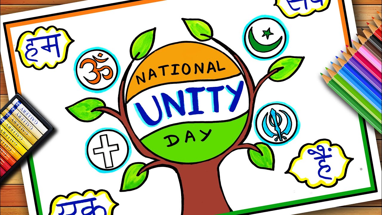 National Unity Day Drawing Ek Bharat Shreshtha Bharat Drawing One national-unity-day-drawing-ek-bharat-shreshtha-bharat-drawing-one