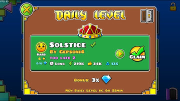 Daily level #115 | Solstice By Gepsoni4 100% | Geometry Dash 2.207