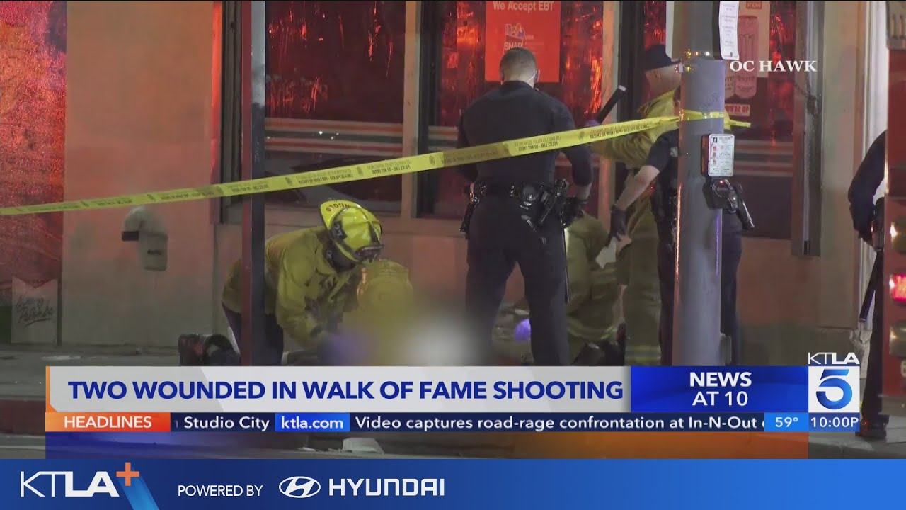 2 wounded in shooting on Hollywood Walk of Fame - YouTube