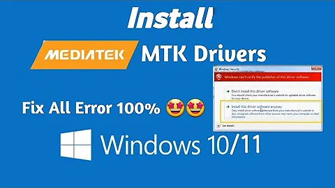 Install LATEST MTK MediaTek USB Drivers In Windows XP, 7, 8, 10 or 11 | MTK Preloader USB VCOM