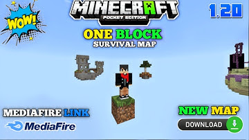 NEW ONE BLOCK MAP IN MINECRAFT PE [1.19/1.20] - 100% WORKING | MINECRAFT ONE BLOCK SURVIVAL MAP