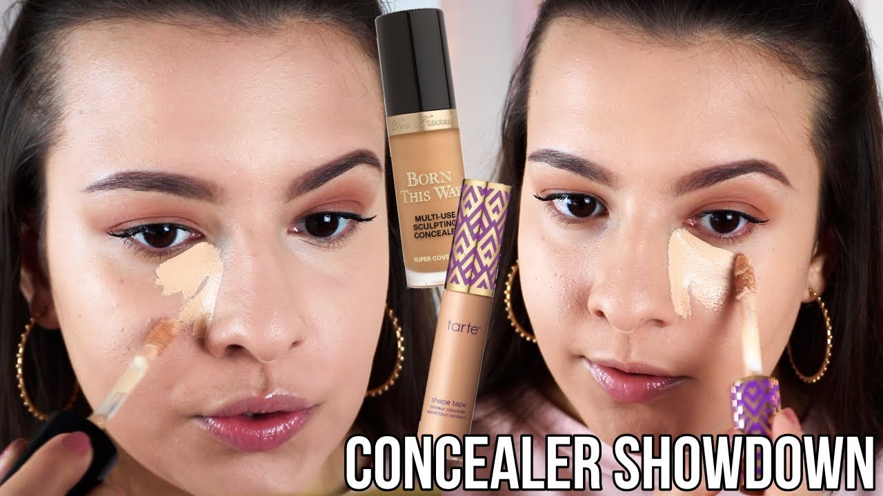 КОНСИЛЕРЫ: Tarte Shape Tape против Too Faced Born This Way | 9-часовой тест стойкости | Джеки Энн