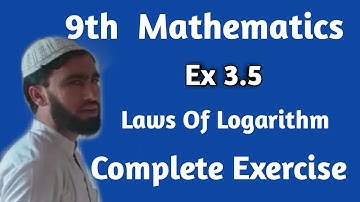 Class 9th Mathematics Ex 3.5 Using Laws Of Logarithm ...