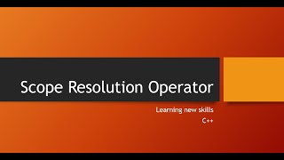 Scope Resolution Operator in C++