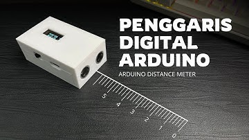 CARA MEMBUAT PENGGARIS DIGITAL ARDUINO NANO DAN SENSOR JARAK ULTRASONIK HCSR04 | DIY ARDUINO PROJECT