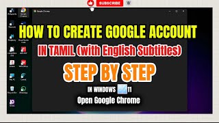 How to Create Google Account on Laptop(Windows 11) | Step by Step Turtorial in Tamil #googleaccount