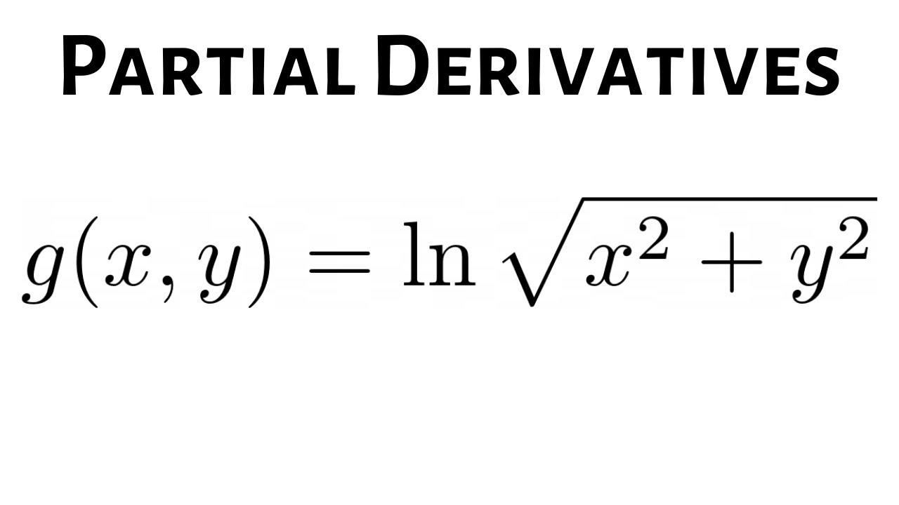 Larson Calculus 13 3 28 First Partial Derivatives Of G X Y Ln Sqrt X 2 Y 2 Youtube