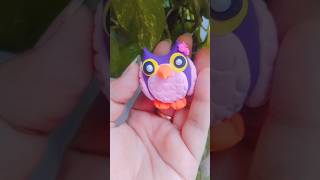 how to make super clay cute little owl 🦉#owl Diy with super clay 👍👍😍