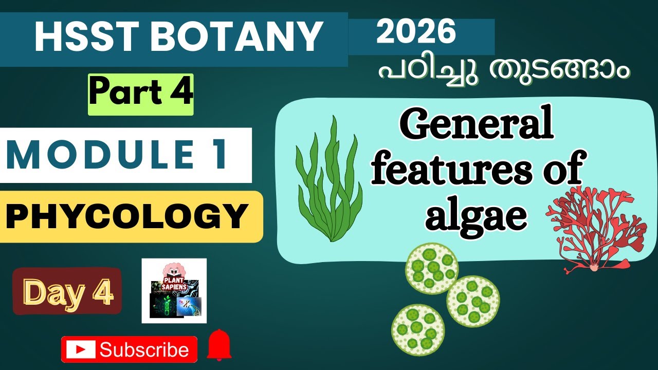 General Characters of Algae Explained | HSST Botany - YouTube