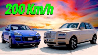 PORSCHE CAYENNE vs ROLLS ROYCE CULLINAN 200 Km/h CRASH TEST! - BeamNG screenshot 5