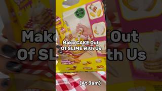 No way we made CAKE out of SLIME 😮 #baking #slime #asmr #cake #3am #fun #fyp #wow #rich #china #kid