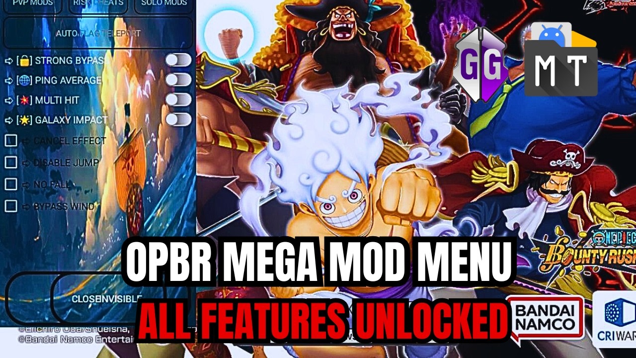 All Features Unlocked (Latest Version) | OPBR MEGA MOD MENU