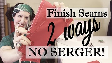 How to finish seams without an overlocker  - zigzag stitch tutorial and pinking shears - Evelyn Wood