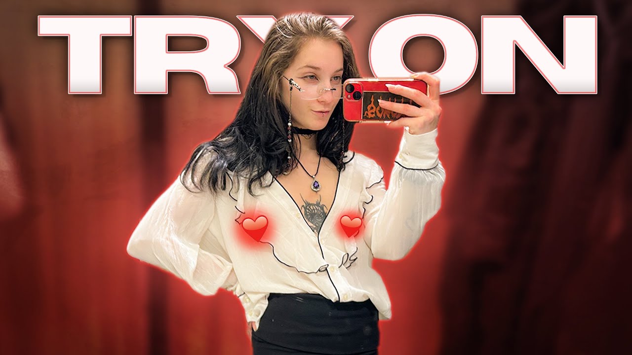 [4K] Transparent Blouse Try On | Lydia Blackwood - YouTube