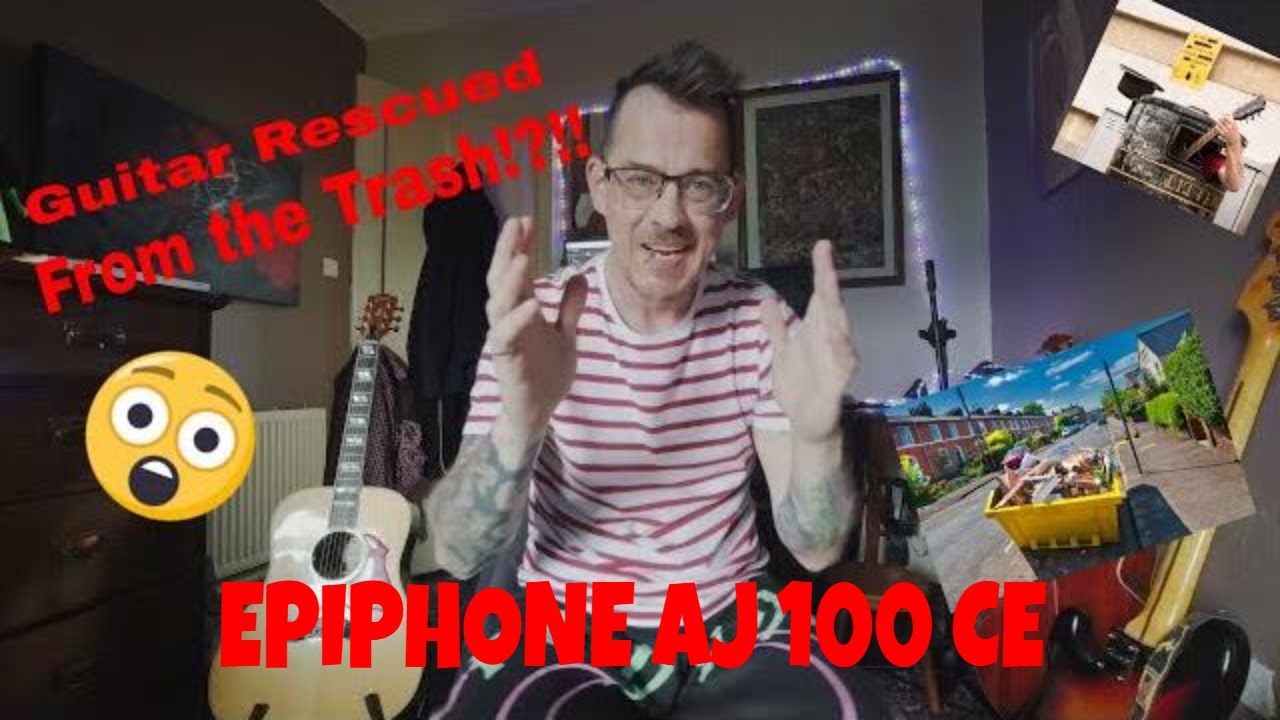 Glorious Electro/Acoustic Guitar EPIPHONE AJ100 CE Rescued from the TRASH!!