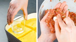 Press A Glass Into The Mashed Potatoes For A Delicious Reward!