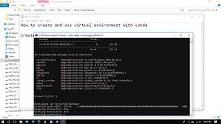 How to create and use virtual environment with conda