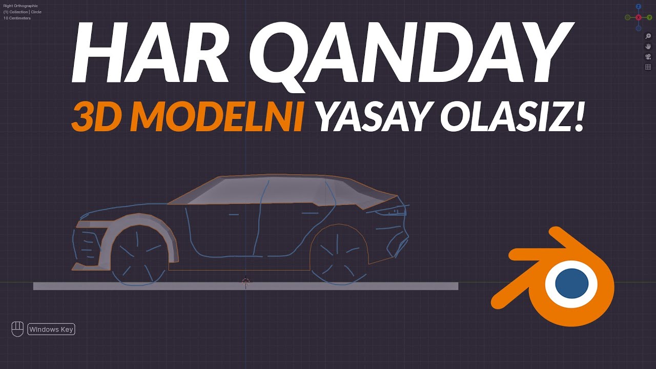 Blenderda har qanday 3D model yasash uchun 3 ta muhim narsa. SUHBAT / DEMO
