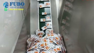 How to sorting and counting sachets & filling sachets into boxes automatically?