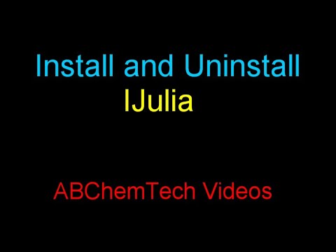 Install and Uninstall IJulia