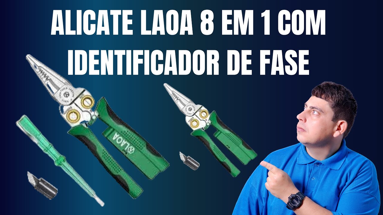 Alicate laoa com identificação de fase 8 em 1