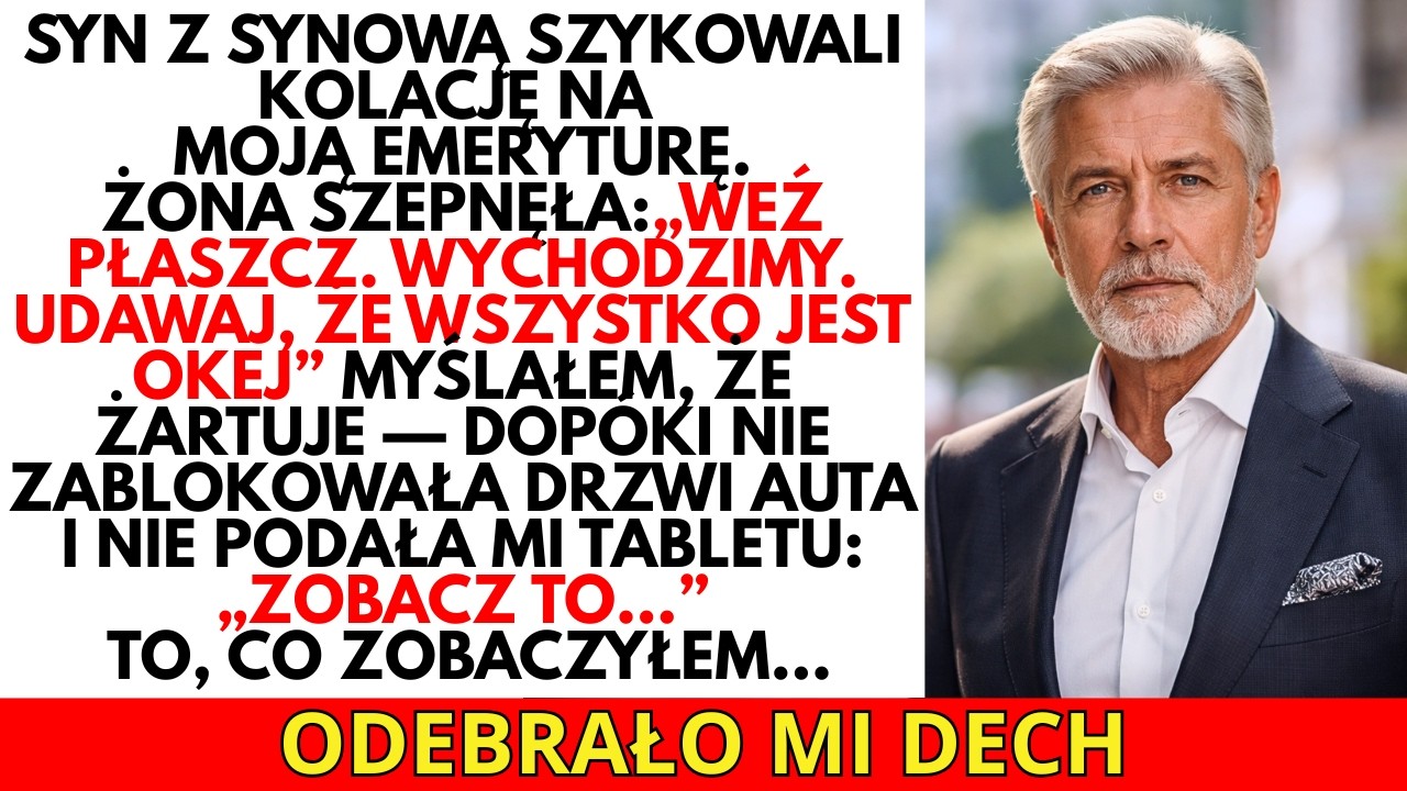 Syn przygotował mi pożegnanie w pracy, gdy ŻONA SZEPNĘŁA: „Coś tu nie gra. Spójrz na to…”