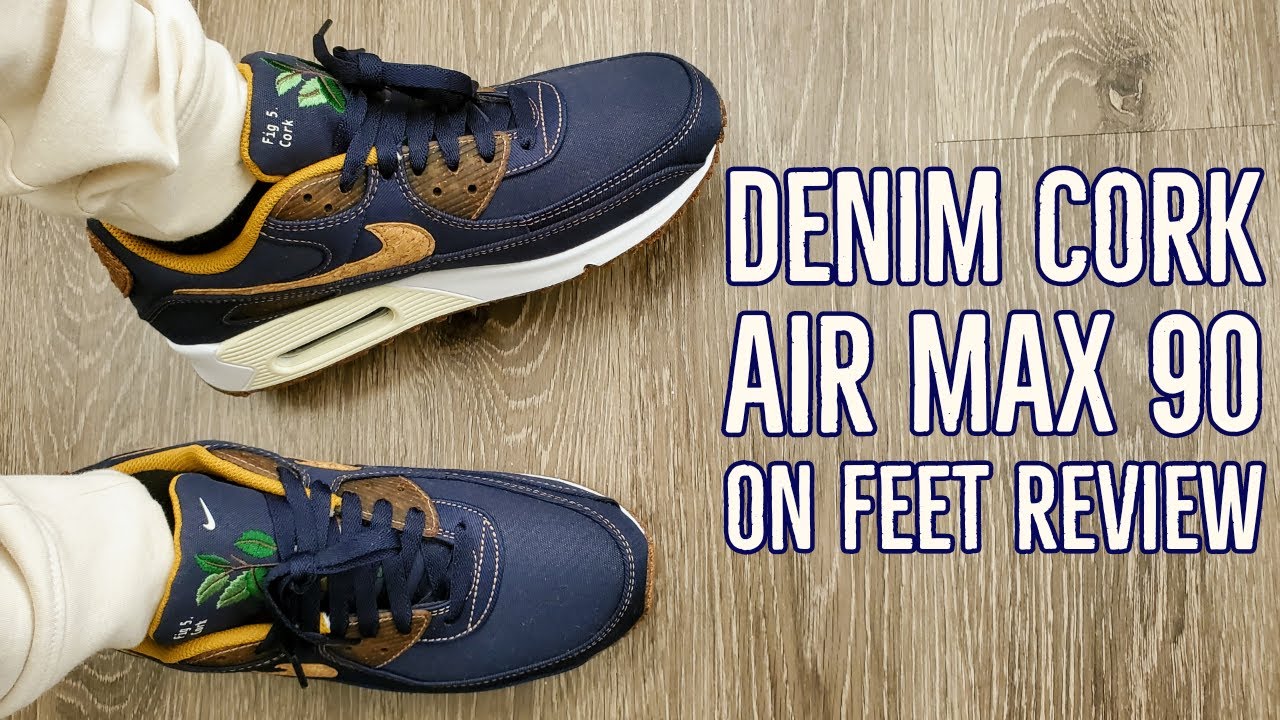 Nike Air Max 90 SE Cork Denim Obsidian On Feet Review (DD0385 400)