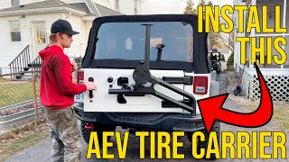 How to Install an AEV Tire Carrier on a 2015 Jeep Wrangler JK   Step by Step Guide