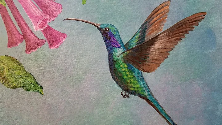 Hummingbird Acrylic Painting Tutorial LIVE