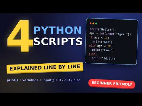 4 Python Scripts Every Beginner Needs (Explained Line by Line)