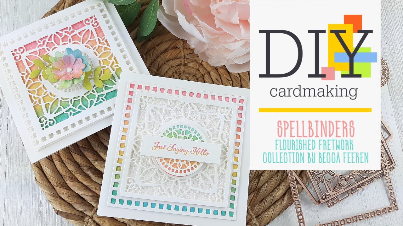 Spellbinders | Flourished Fretwork Collection by Becca Feeken | DIY Cards by Tina Smith