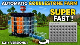 Easy Automatic Cobblestone Farm for Minecraft Bedrock 1.21