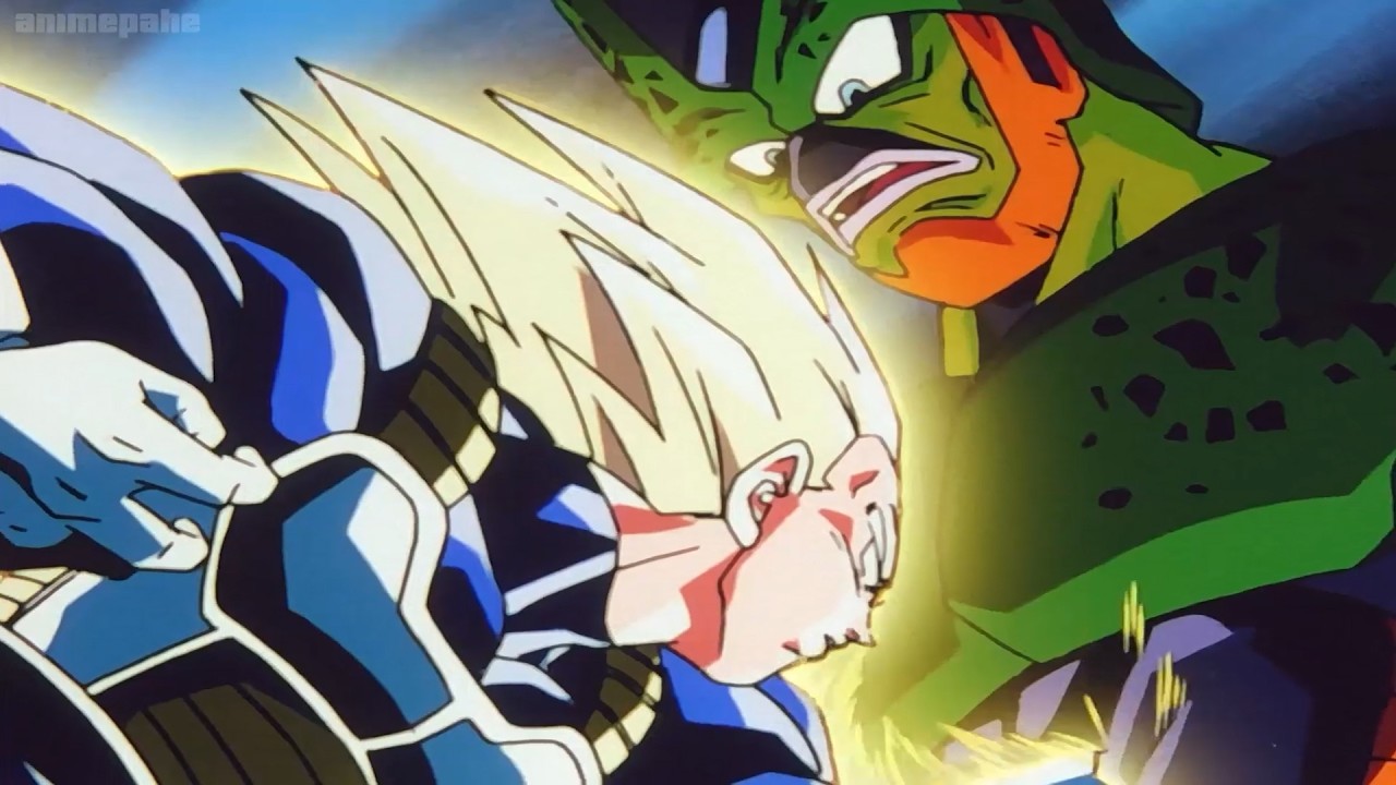 ベジータ、圧倒的な超サイヤ人パワーでセルを蹂躙！ [ Dragon Ball Z