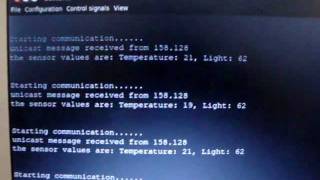 Test temperature and photosensitive value reading from mts300 sensor board