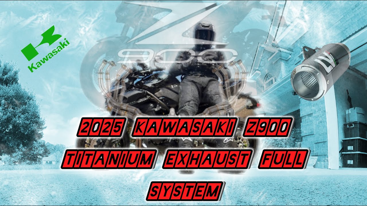 2025 Kawasaki z900 Full Exhaust System Titanium