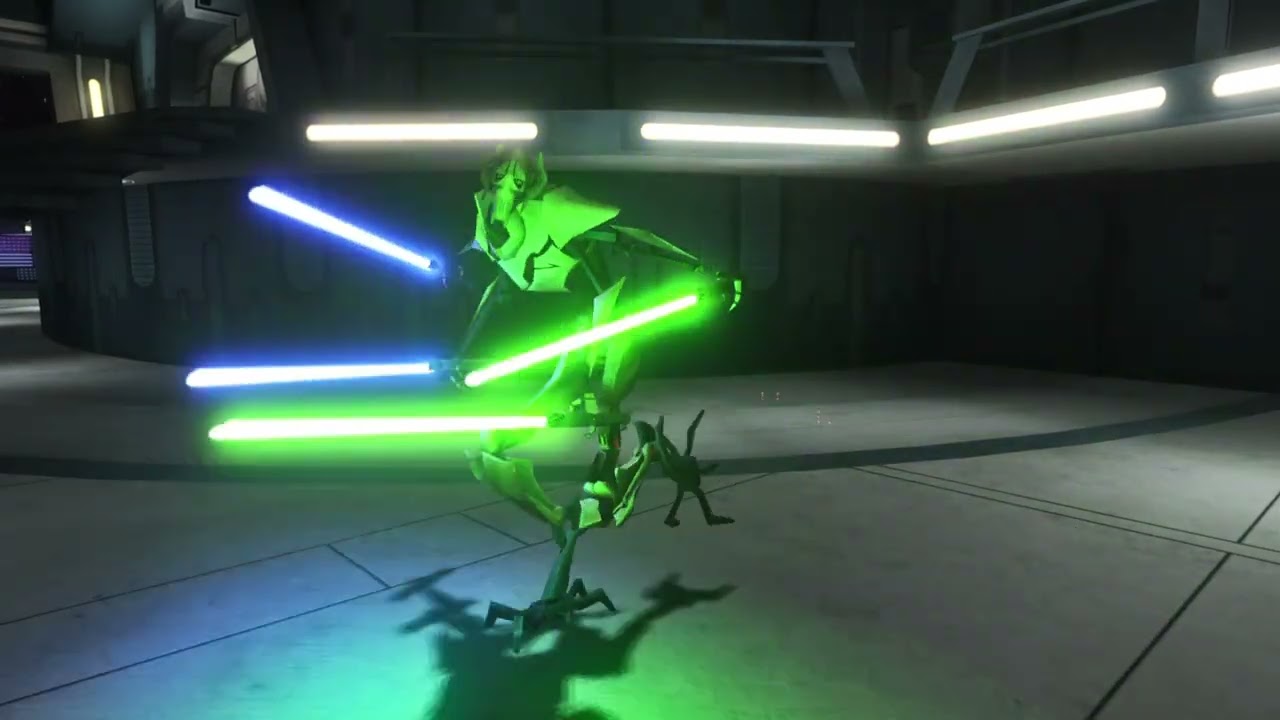 Jedi Academy Enhanced Kyle Katarn vs General Grievous pre Windu force crush