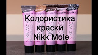 Колористика Краски для бровей Nikk Mole