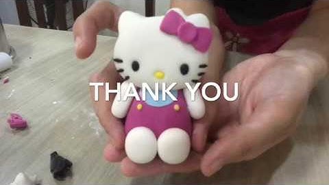 How to make Hello Kitty fondant cake topper