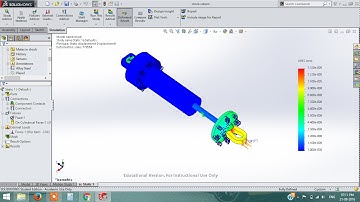 solidworks tutorial | Shock absorber simulation analysis